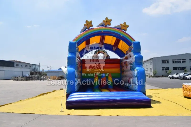 Super Inflatable Bouncy Castles Unicorn Rainbow